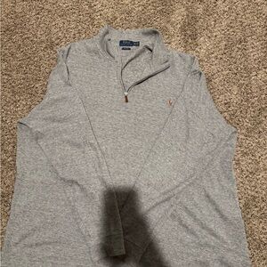 Polo by Ralph Lauren Heather Gray Zip-Up Sweater